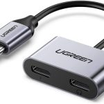 Ugreen  2-in-1 USB-C to Dual USB-C Adapter 60165 -  Grey