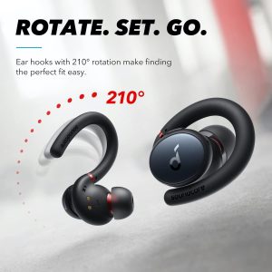 Anker Soundcore Sport X10 True Wireless Bluetooth 5.2 Workout Headphones - Black - A3961P11 - BIS - Image 6