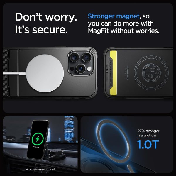 61cLZLH0TzL._AC_SL1200_ Apple iPhone 15 Pro Max Rugged Armor MagFit Case by Spigen - ACS06561 - Matte Black - Image 4