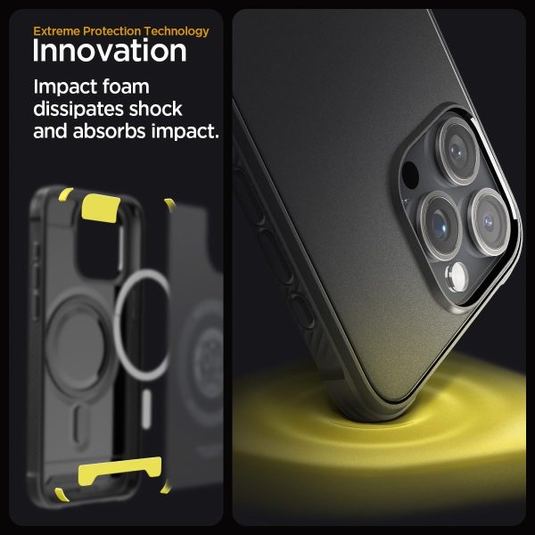 61clGRjDHfL._AC_SL1200_ Apple iPhone 15 Pro Max Rugged Armor MagFit Case by Spigen - ACS06561 - Matte Black - Image 5