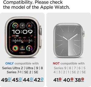 Spigen DuraPro Flex Ultra Designed for Apple Watch Band for Apple Watch Ultra 2 / Apple Watch Ultra 49mm Series 9 /8 / SE2 / 7/ 6 / SE / 5 / 4 / 3 / 2 /1 45mm / 44mm / 42mm Adjustable Solo Loop Band Strap - AMP05981 - Black - Image 7