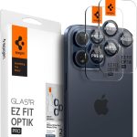 Apple iPhone 15 Pro Max / 15 Pro / 14 Pro Max / 14 Pro Camera Lens Protector GlasTR EZ Fit Optik Pro by Spigen - AGL07164 - Blue Titanium - 2 PACK