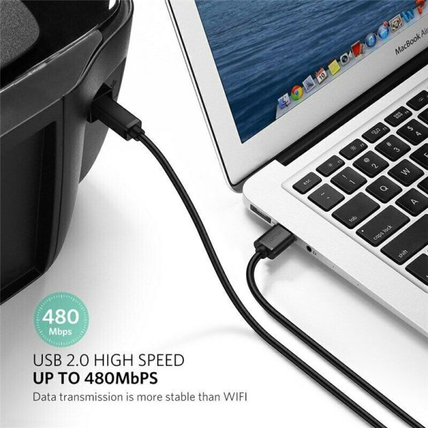 UGREEN USB 3.0 AM to BM Print Cable 2m 10372 - Black - Image 5