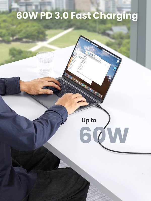 UGREEN USB C to USB C Charger Cable 60W PD Fast Charging 1M 50997 - Black - BIS - Image 7