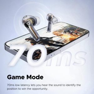 SoundPEATS Capsule3 Pro Hi-Res Headphones with LDAC Hybrid Active Noise Cancellation Earphones with 6 Mics for Calls Wireless Earbuds - Transparent White - BB - Image 2