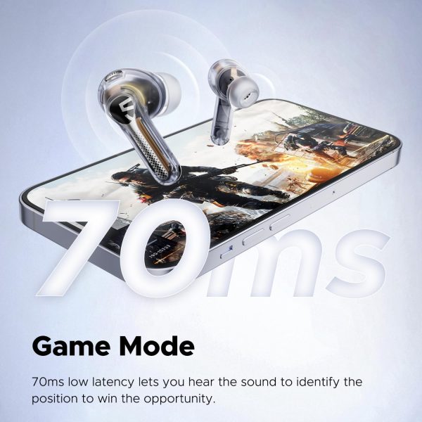 710armpFNxL._AC_SL1500_ SoundPEATS Capsule3 Pro Hi-Res Headphones with LDAC Hybrid Active Noise Cancellation Earphones with 6 Mics for Calls Wireless Earbuds - Transparent White - BB - Image 2
