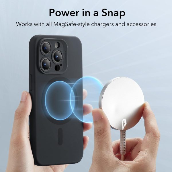 iPhone 15 Pro Max ESR Cloud Soft Magsafe Case - Black - BIS - Image 5
