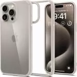 Apple iPhone 15 Pro Ultra Hybrid Case by Spigen - ACS07214 - Natural Titanium