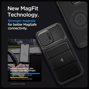 Apple iPhone 15 Pro Optik Armor MagFit Case by Spigen - ACS07184 - Black - Image 4