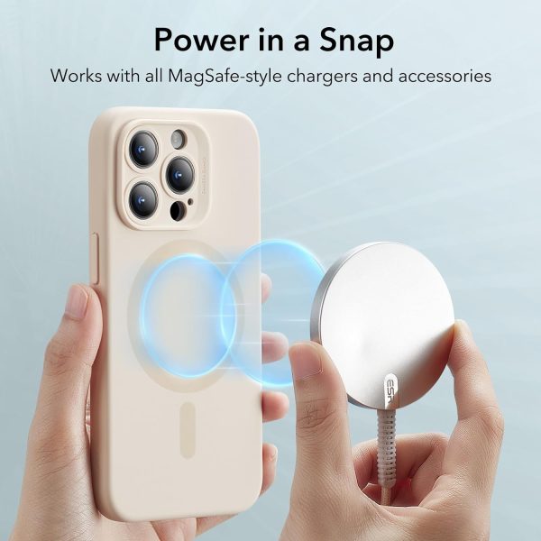 iPhone 15 Pro Max ESR Cloud Soft Magsafe Case - Tan - BIS - Image 5