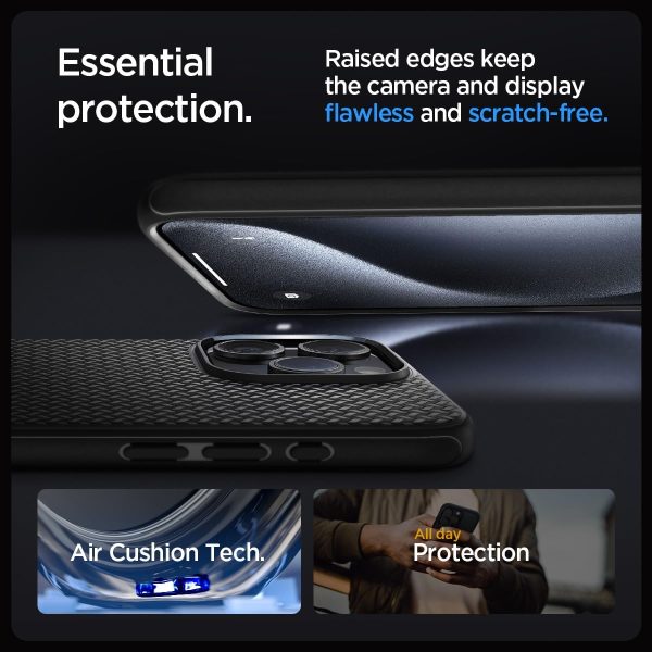 71J-OhQ18CL._AC_SL1200_ Apple iPhone 15 Pro Max Mag Armor MagFit Case by Spigen - ACS06597 - Matte Black - Image 2