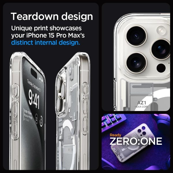 71Xm3yms-2L._AC_SL1200_ Apple iPhone 15 Pro Max Ultra MagFit Case by Spigen - ACS07034  - Zero One White - Image 6