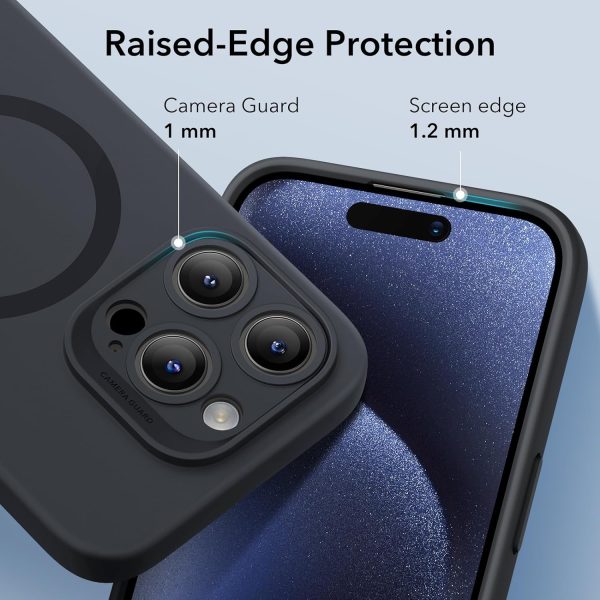 iPhone 15 Pro Max ESR Cloud Soft Magsafe Case - Black - BIS - Image 3