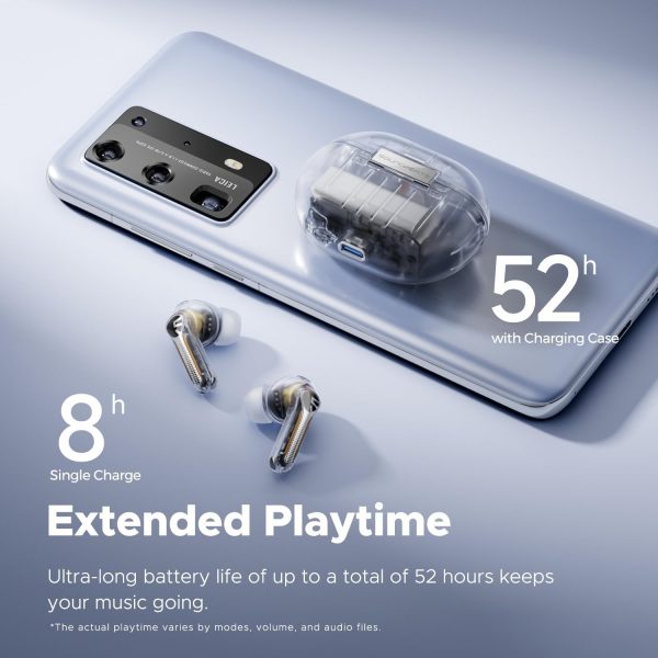 71m5Grx1VbL._AC_SL1500_ SoundPEATS Capsule3 Pro Hi-Res Headphones with LDAC Hybrid Active Noise Cancellation Earphones with 6 Mics for Calls Wireless Earbuds - Transparent White - BB - Image 5