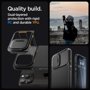 Apple iPhone 15 Pro Optik Armor MagFit Case by Spigen - ACS07184 - Black - Image 5