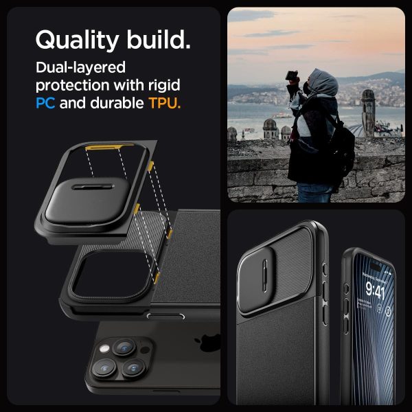 71oRiByIAsL._AC_SL1200_ Apple iPhone 15 Pro Max Optik Armor MagFit Case by Spigen - ACS06599 - Black - Image 5