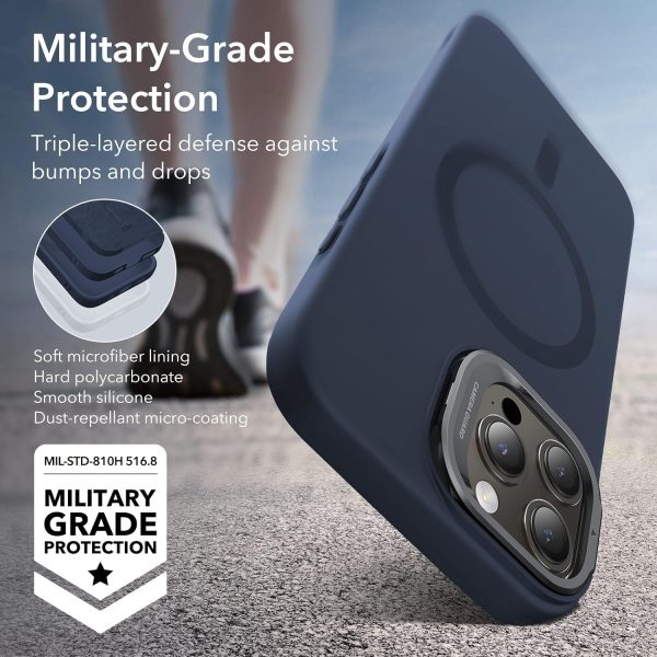 iPhone 15 Pro Max ESR Cloud Soft Magsafe With Stand Case - Blue - BIS - Image 4