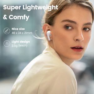 Sounarc Q1 Earbuds Wireless Bluetooth Earphone, 28 Hours of Playtime, Ergonomic Fit, Shaking Bass. Clear Call, Touch Control - Black - Image 5