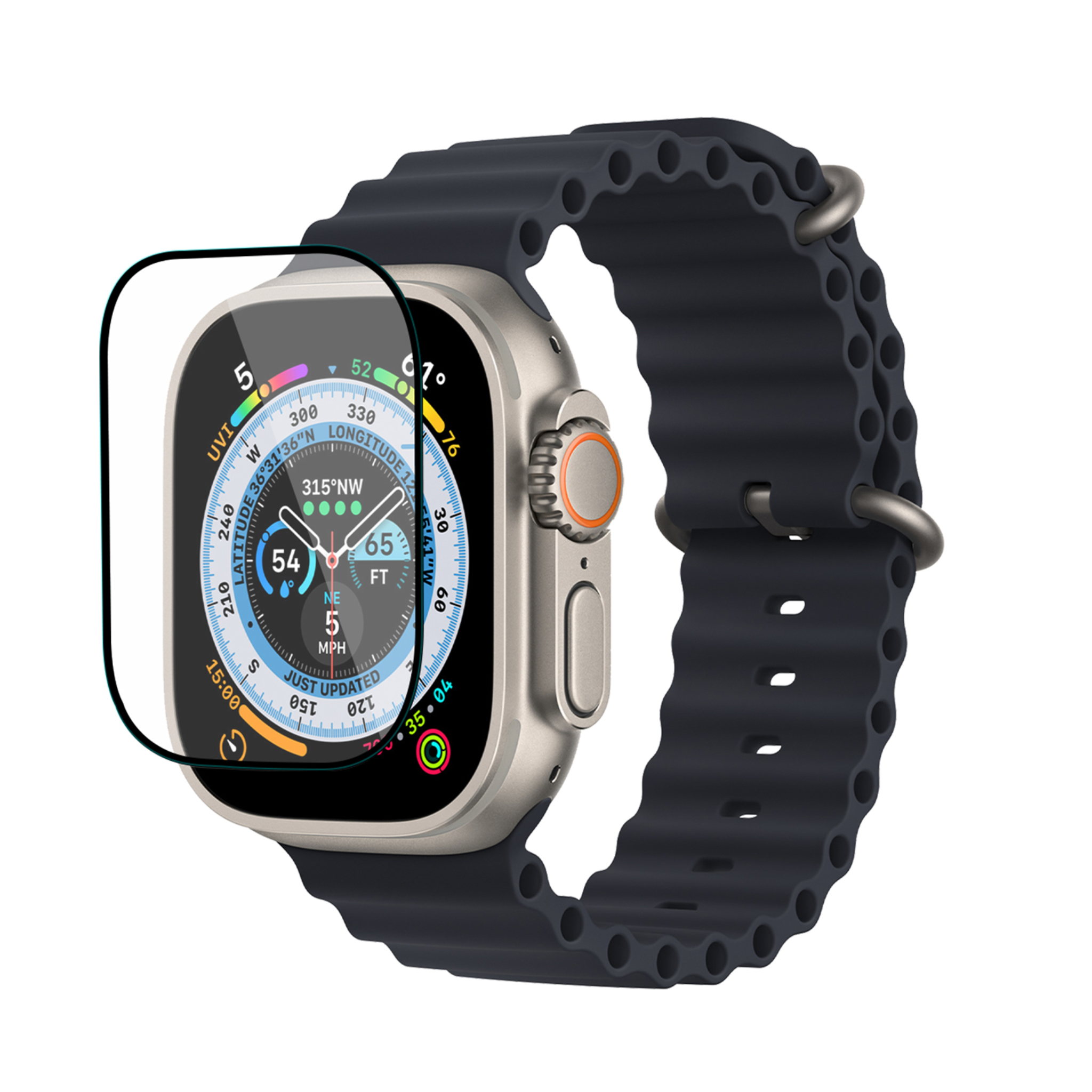 Spigen ProFlex Ez Fit Apple Watch Series 9/8/7 Tempered Glass - 9H