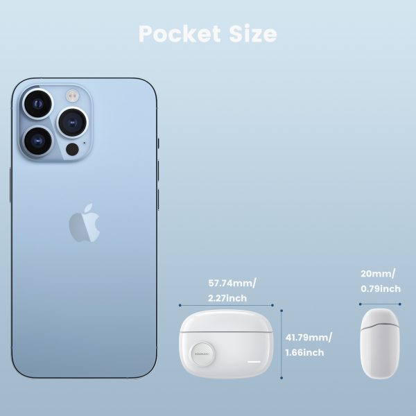 Portable Sounarc Q2 Earbuds Hybrid Dual Driver TWS Wireless Earphones with Bluetooth 5.3, One Key Recovery, 32 Hours Playtime - White - Image 6
