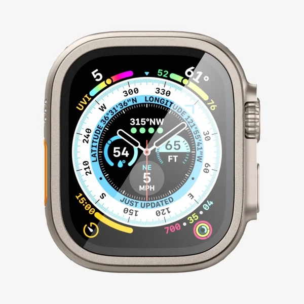 Apple Watch Ultra 2 / 1 Screen Protector Glas.tR Slim Pro by Spigen for 49mm - Natural Titanium - AGL06161 - Image 5