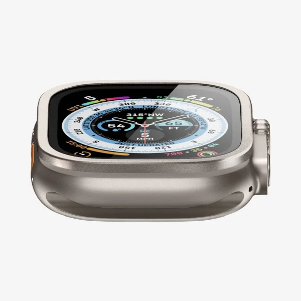 Apple Watch Ultra 2 / 1 Screen Protector Glas.tR Slim Pro by Spigen for 49mm - Natural Titanium - AGL06161 - Image 4
