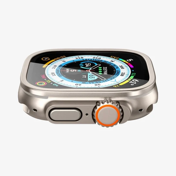 Apple Watch Ultra 2 / 1 Screen Protector Glas.tR Slim Pro by Spigen for 49mm - Natural Titanium - AGL06161 - Image 2