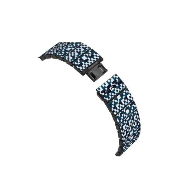 PITAKA Band for Apple Watch Ultra 49 mm / Apple Watch 46 mm / 45 mm / 44 mm / 42 mm Dreamland Chroma Carbon Band - Mosaic - Image 3