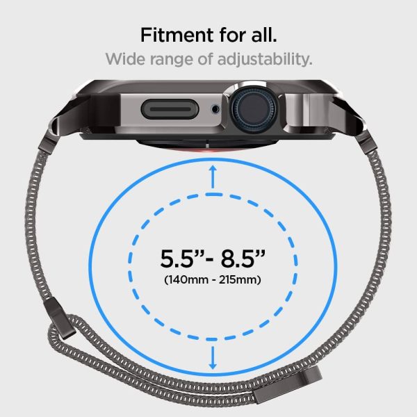 Spigen Metal Fit Watch Band for Apple Watch 49 mm / 46mm / 45 mm / 44 mm / 40 mm - AMP06841 -  Silver - Image 3