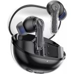SoundPEATS Clear Wireless Earbuds Bluetooth 5.3 Earphone in Ear Buds 12mm Drivers Dual Mic with ENC Clear Calls Game Mode 40Hrs Playtime IPX4 Transparent Design - Black - GC