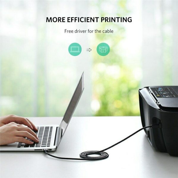 UGREEN USB 3.0 AM to BM Print Cable 2m 10372 - Black - Image 3