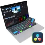 MacBook Air 15″ M3 / M2 / Air 13″ M3 / M2 / MacBook Pro 14″ M3, M2, M1 / MacBook Pro 16″ M3, M2, M1 Verskin Davinci Resolve Shortcut TPU Keyboard Protector by JCPAL - Transparent Black - JCP2667