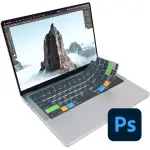 MacBook Pro 13" M2 2022 / M1 2020 , MacBook Pro 16" 2019 VerSkin Adobe Photoshop Shortcut Keyboard Cover by JCPAL - US-Layout - JCP2613