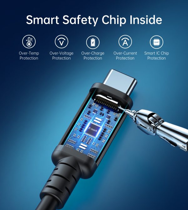 Choetech USB-C To USB-C USB 240W 40Gbps / 8K 1m Cable - Black - XCC-1028 - Image 5