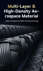 Baseus Unbreakable Series Fast Charging Data Cable Type-C to Type-C 100W 1M - Black - Image 4