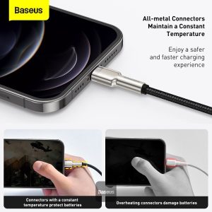 Baseus Cafule Cable USB to iPhone 2.4A 1M - Black - Image 2