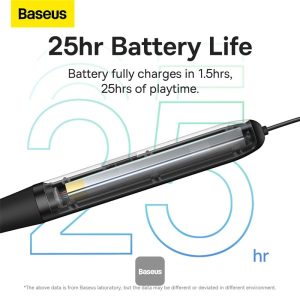 Baseus Bowie P1 Wireless Neckband - Black - Image 6