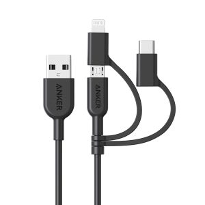 Anker PowerLine II 3-in-1 Cable 3ft - Black - BIS