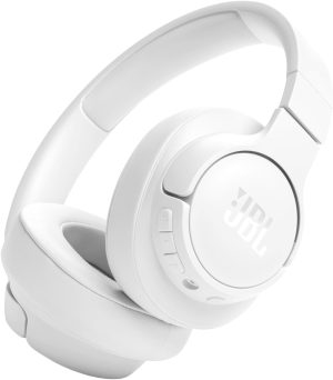 JBL Tune 720BT Wireless On-Ear Headphones Bluetooth 5.3 Hands-Free Calls Audio Cable and 76-Hour Battery Life - White