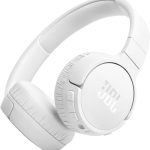 JBL Tune 670NC Wireless On-Ear Headphones with Adaptive Noise Cancelling Bluetooth Lightweight Design and 70 hours Battery Life - White