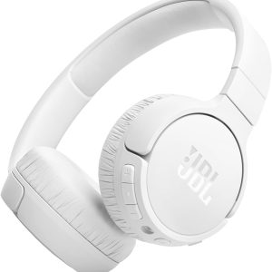JBL Tune 670NC Wireless On-Ear Headphones with Adaptive Noise Cancelling Bluetooth Lightweight Design and 70 hours Battery Life - White