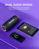 Tronsmart T7 Lite 24W Portable Bluetooth Speaker Enhanced Bass Rainbow Light Show 24H Playtime IPX7 Waterproof Wireless Stereo Pairing Bluetooth 5.3 for Home Outdoor Travel - Black - BB - Image 3