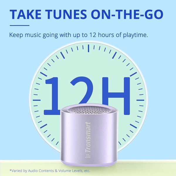61EZmTzLexL._AC_SL1500_ Tronsmart Nimo Portable Bluetooth Speaker Super-Compact Design Metal Craft Mini Speaker with Lanyard IPX7 Waterproof for Shower Travel 12 Hours Battery Stereo Pairing Hands-Free Call - Purple - BB - Image 2