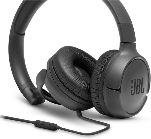 61P4-b3uJNL._AC_SL1200_ JBL TUNE 500 Wired On-Ear Headphones - Black - Image 4