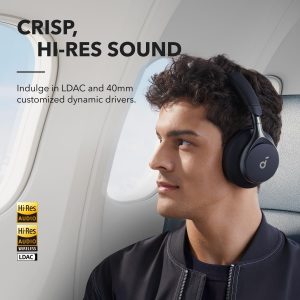 Anker Soundcore Space One Wireless Bluetooth Over-Ear Noise Cancelling Headphones - Black - A3035011 - OP - Image 4