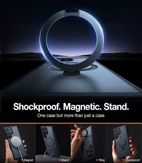 Samsung Galaxy S23 Ultra Ostand Matte Series By Torras - Black - Image 4