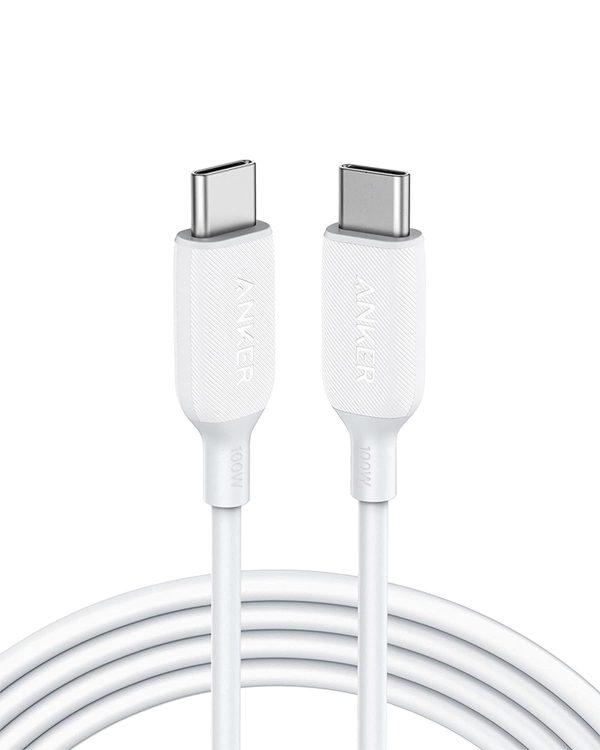 Anker Powerline III USB C to USB C Charger Cable 100W 6ft 2.0 Type C Charging Cable - White - BIS - Image 1