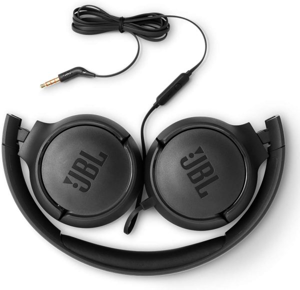 61zOSaWoROL._AC_SL1200_ JBL TUNE 500 Wired On-Ear Headphones - Black - Image 3