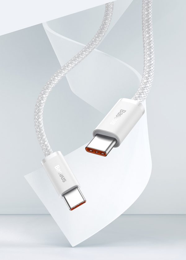 Baseus Dynamic Series Fast Charging Data Cable Type-C to Type-C 100W 2M - White - Image 7