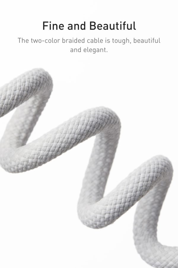 Baseus Dynamic Series Fast Charging Data Cable Type-C to Type-C 100W 2M - White - Image 6